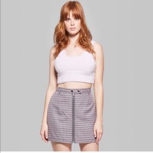 Cropped Fuzzy Sweater Vest by Wild Fable